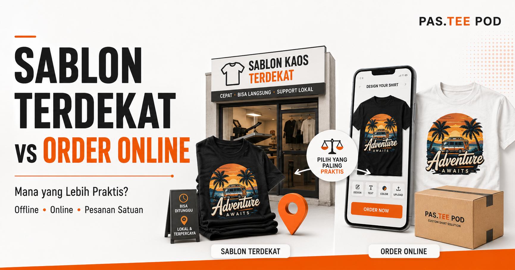Sablon Baju Terdekat atau Order Online? Ini Cara Memilih yang Paling Praktis