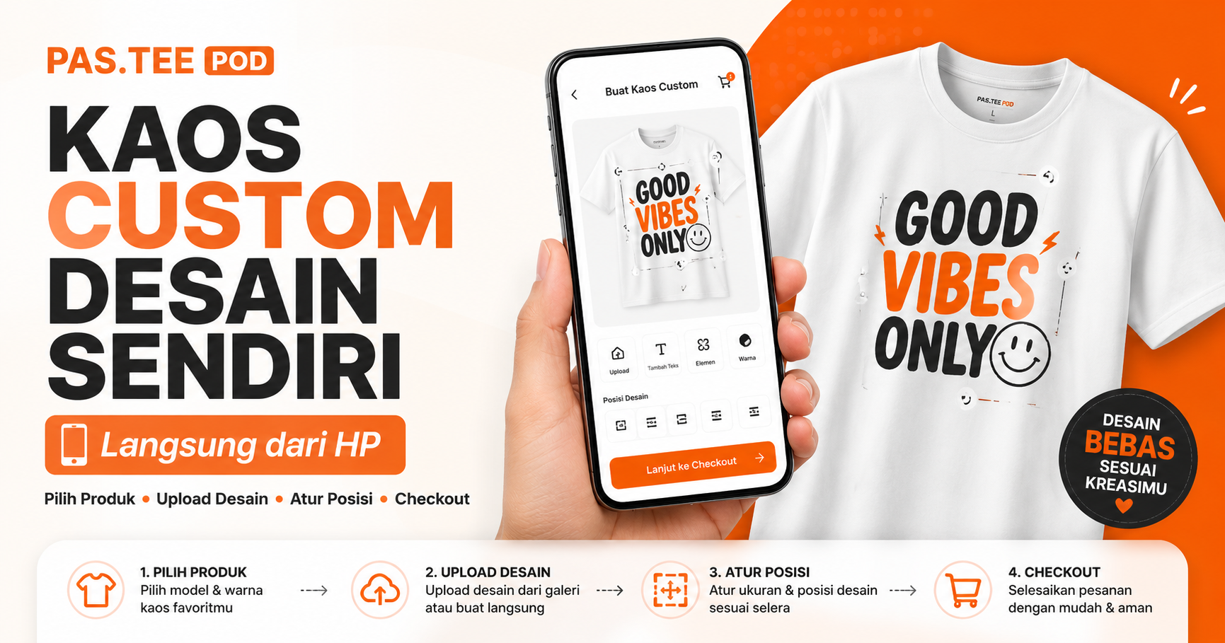Kaos Custom Desain Sendiri dari HP: Cara Order Tanpa Ribet