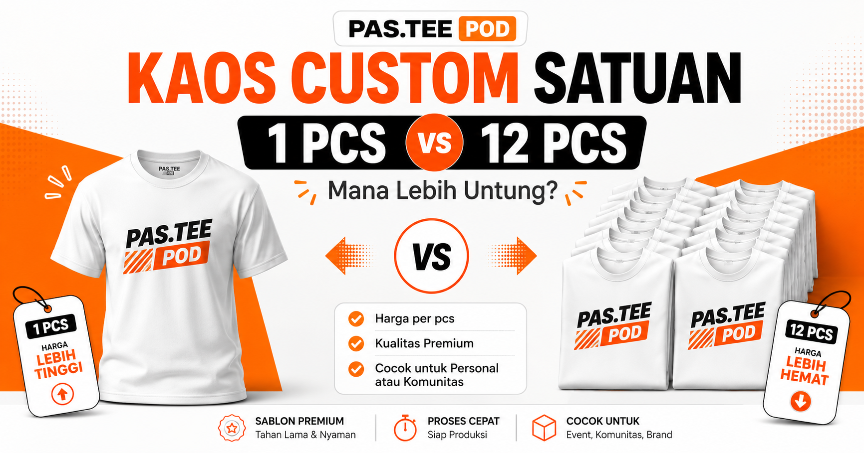 Kaos Custom Satuan: Kapan Lebih Untung Dibanding Pesan Lusinan?