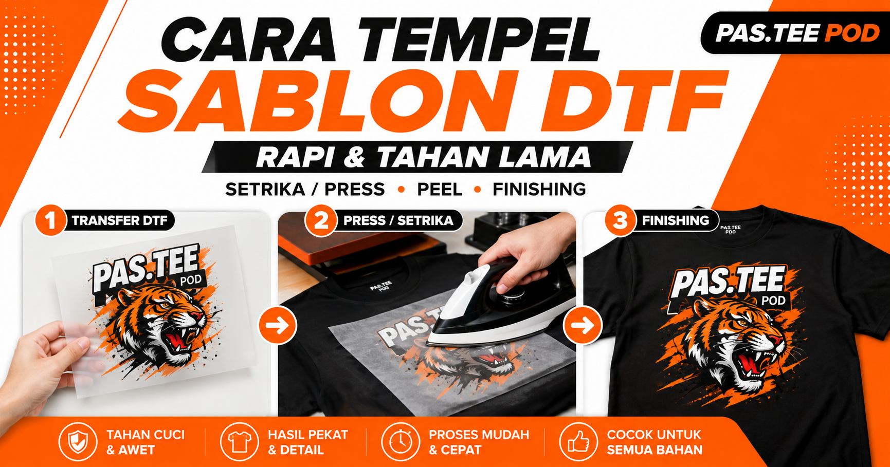 Sablon Setrika DTF: Cara Tempel yang Benar agar Rapi dan Tahan Lama