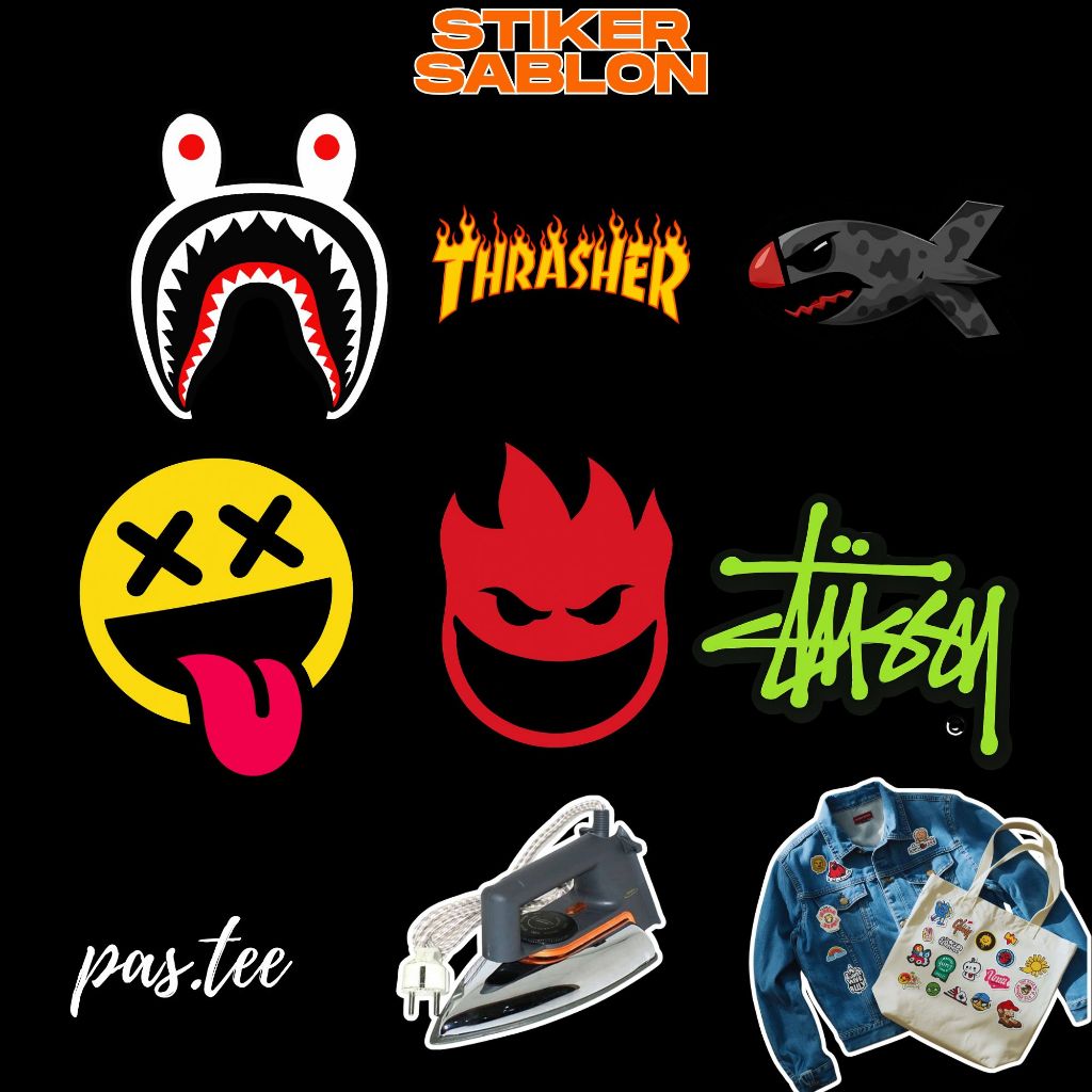 Foto produk Stiker Sablon Setrika DTF Hypebeast Aesthetic – Street Style, Tinggal Setrika