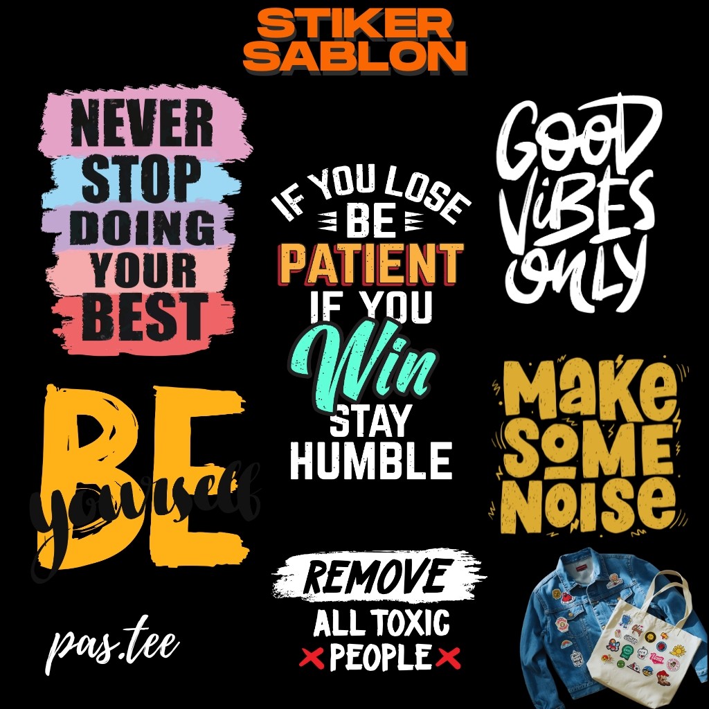 Foto produk Stiker Sablon DTF Good Vibes | Stiker Setrika Kain | Lebar 7,15,20,29 cm