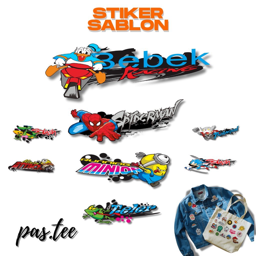 Foto produk Stiker Sablon DTF Anime 3D Thailook V2 | Untuk Kaos Hoodie | Lebar 7,15,20,29 cm