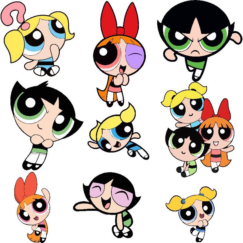 Foto produk SABLON DTF TEMA KARTUN THE POWERPUFF GIRL UKURAN BESAR