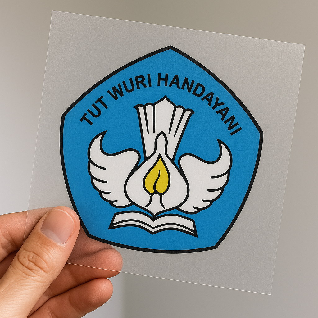 Foto produk Sablon Sticker DTF Logo Tut Wuri Handayani Sablon Setrika Logo Pendidikan