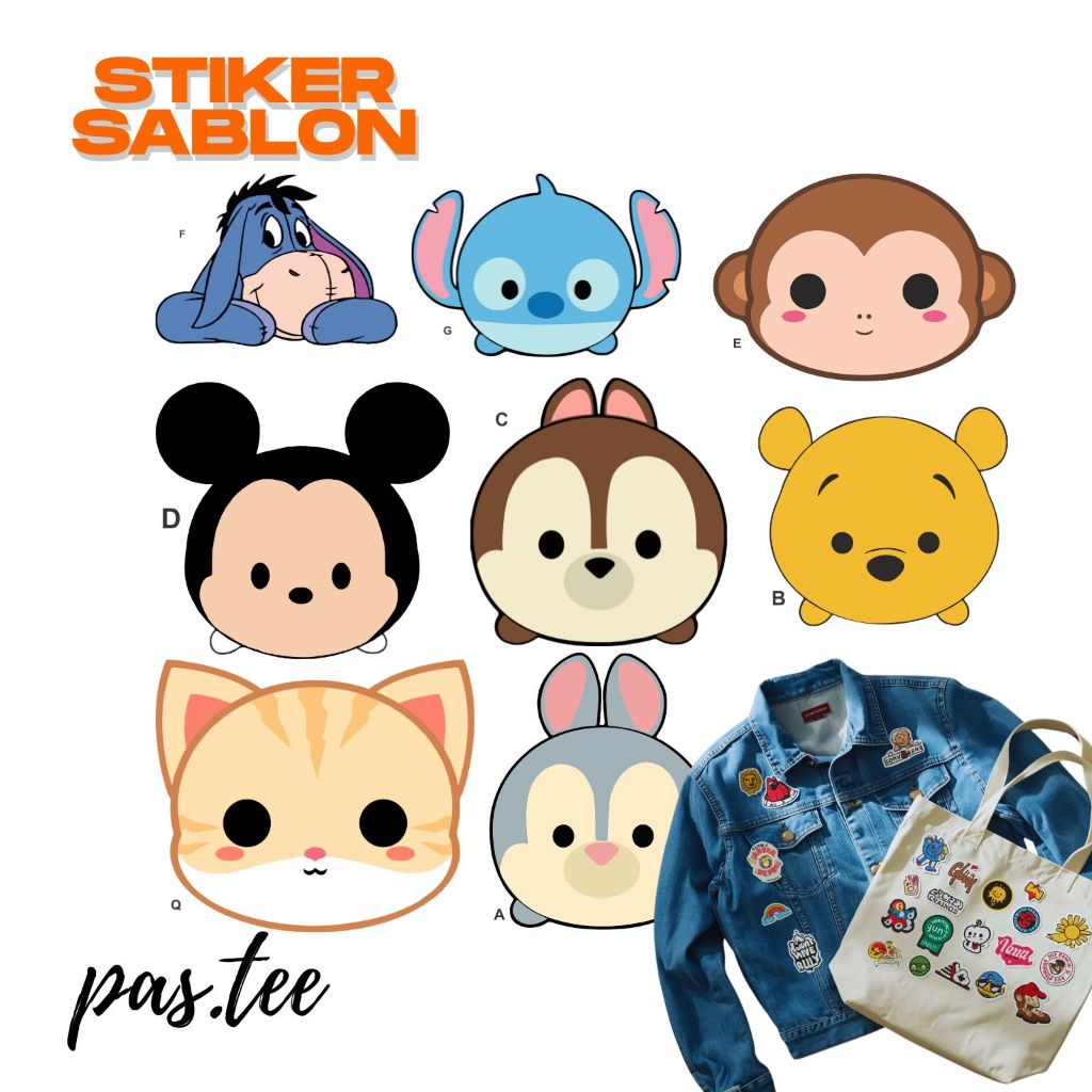 Foto produk Sablon Setrika Stiker Mini Lucu - Stiker Gosok Baju Kaos Topi Sepatu Icon Aesthetic