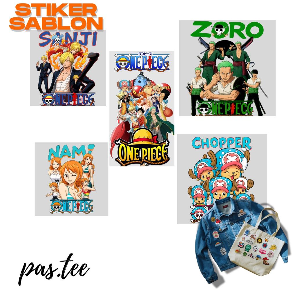 Foto produk Stiker Sablon Setrika DTF One Piece Terbaru – Tinggal Setrika, Awet & Mudah Dipasang
