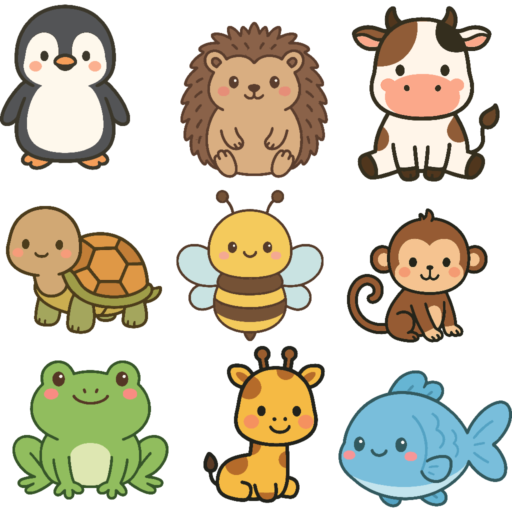 Foto produk STICKER SABLON SETRIKA TEMA HEWAN LUCU VOL2 SIZE 14-17CM SABLON DTF  TAHAN CUCI DAN MUDAH DITEMPEL