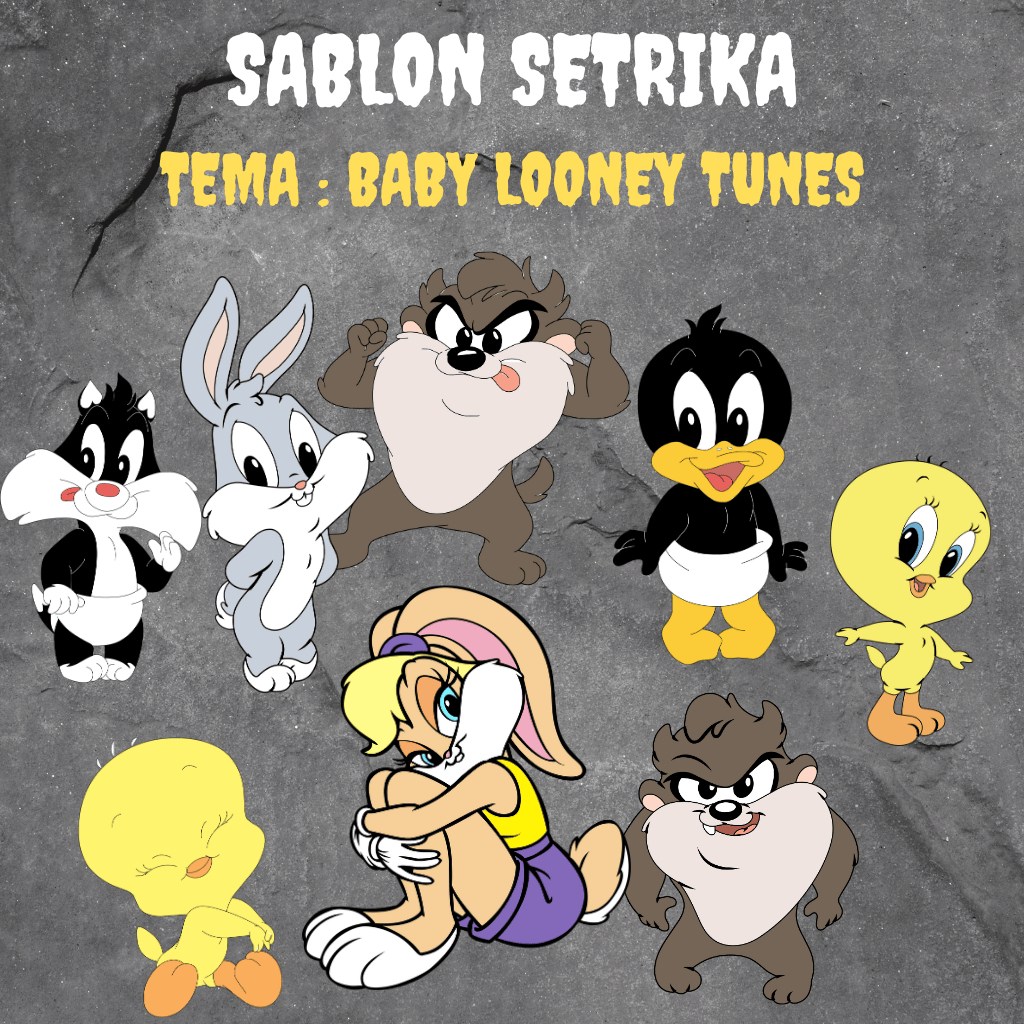 Foto produk Sablon Setrika DTF sablon Kaos Tema Baby Looney Tunes