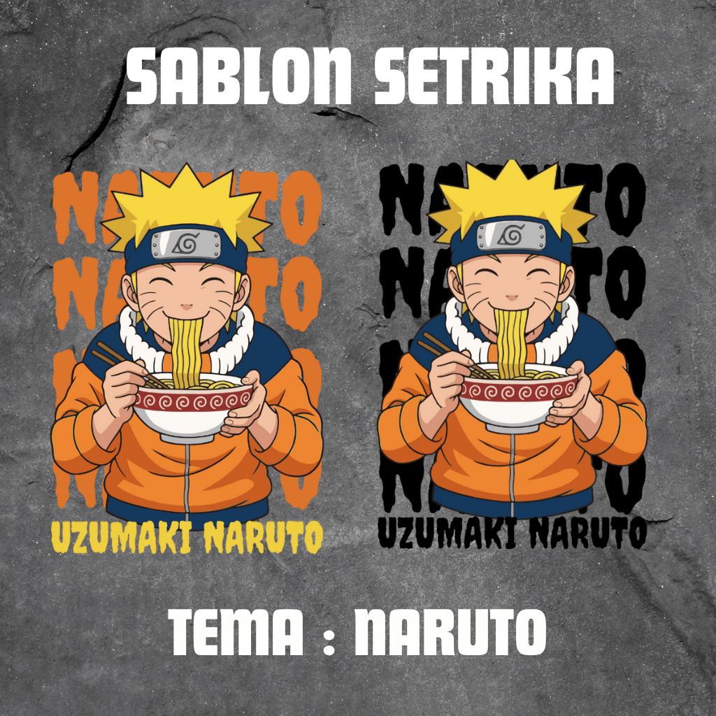 Foto produk Sablon Setrika DTF Sablon Kaos Tema NARUTO