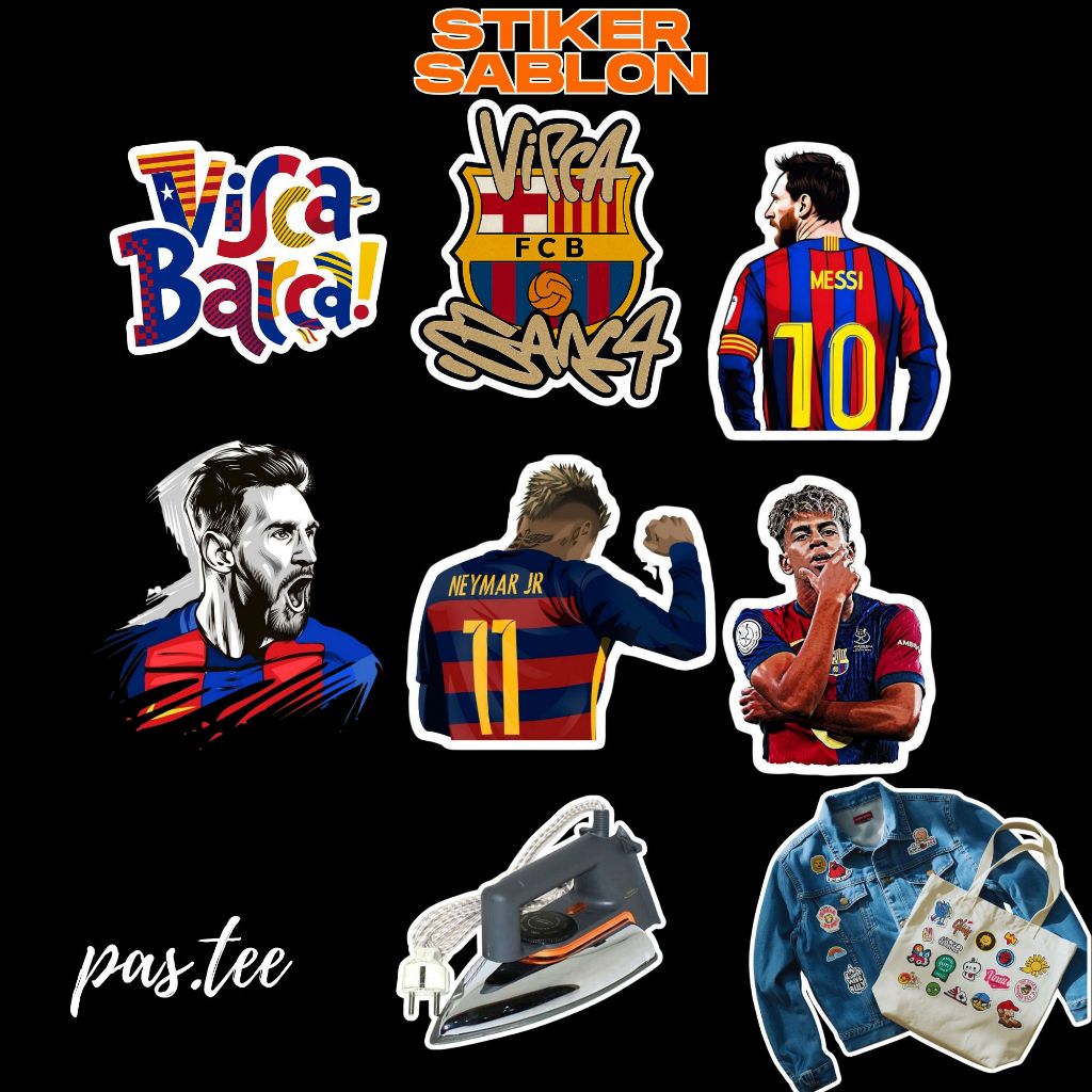 Foto produk Stiker Sablon Setrika DTF Barcelona FC – Aesthetic Hypebeast, Tinggal Setrika