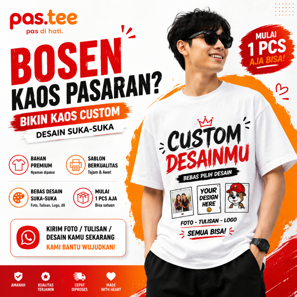 Foto produk CUSTOM KAOS DESAIN SUKA SUKA COTTON COMBED 30S REGULER FIT BASIC T-SHIRT UNISEX